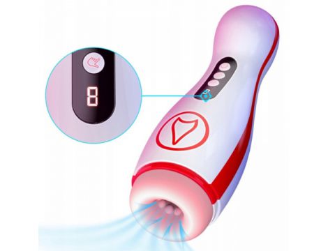 Wibrujący masturbator z ssaniem B-Series Fox - 13
